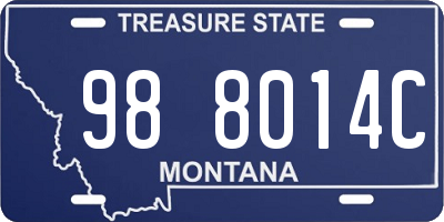 MT license plate 988014C