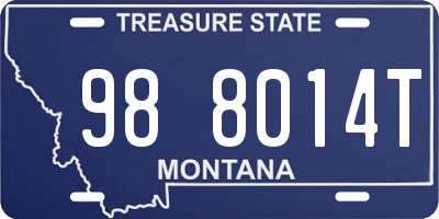 MT license plate 988014T