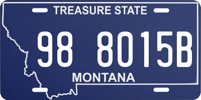MT license plate 988015B