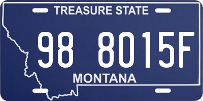 MT license plate 988015F