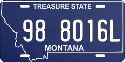 MT license plate 988016L