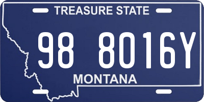 MT license plate 988016Y