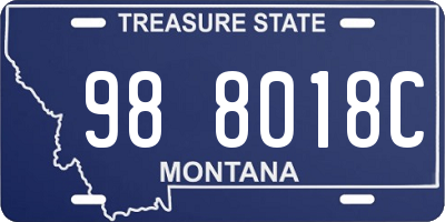 MT license plate 988018C