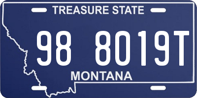 MT license plate 988019T