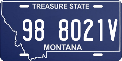 MT license plate 988021V