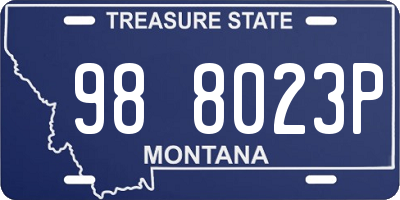 MT license plate 988023P