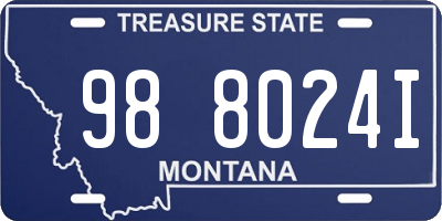 MT license plate 988024I