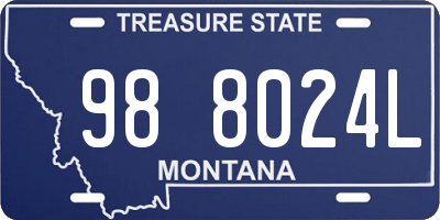 MT license plate 988024L