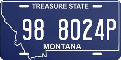MT license plate 988024P