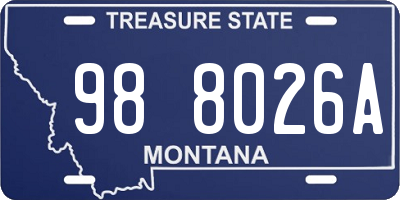 MT license plate 988026A