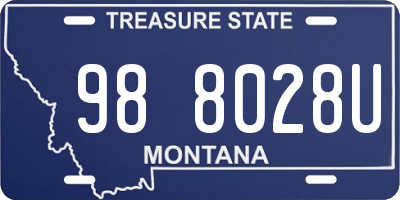 MT license plate 988028U