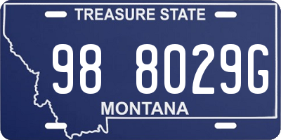 MT license plate 988029G