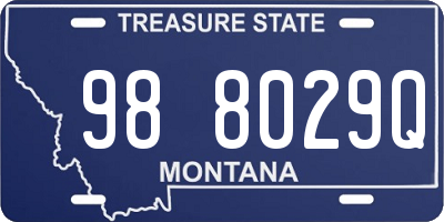 MT license plate 988029Q