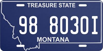 MT license plate 988030I