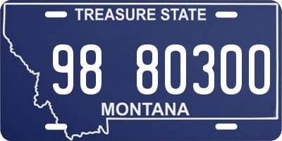 MT license plate 988030O
