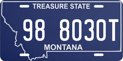 MT license plate 988030T