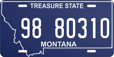 MT license plate 988031O