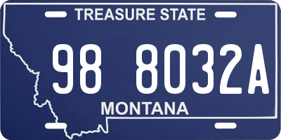 MT license plate 988032A