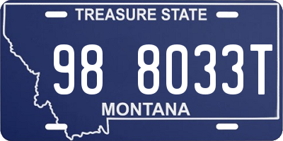 MT license plate 988033T