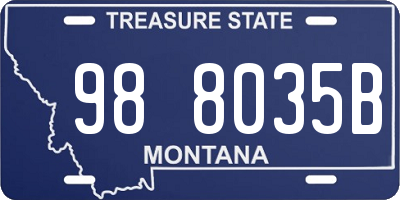 MT license plate 988035B