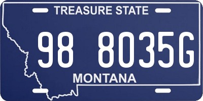MT license plate 988035G