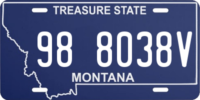 MT license plate 988038V