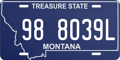 MT license plate 988039L