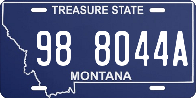 MT license plate 988044A