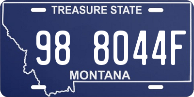 MT license plate 988044F