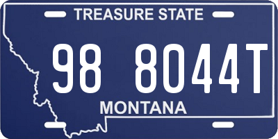 MT license plate 988044T