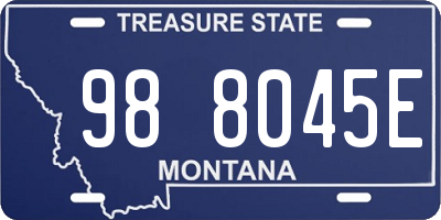 MT license plate 988045E