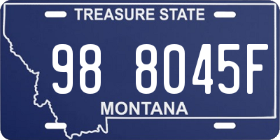 MT license plate 988045F