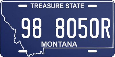 MT license plate 988050R