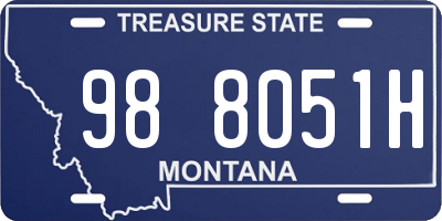 MT license plate 988051H