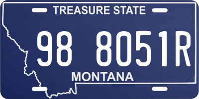 MT license plate 988051R