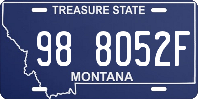 MT license plate 988052F