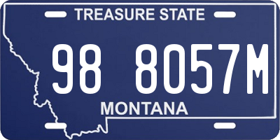 MT license plate 988057M