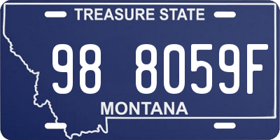 MT license plate 988059F