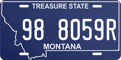 MT license plate 988059R