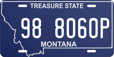 MT license plate 988060P