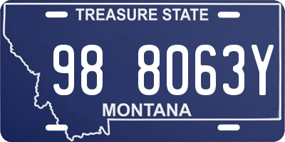 MT license plate 988063Y
