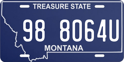 MT license plate 988064U