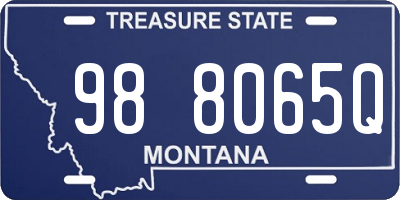 MT license plate 988065Q