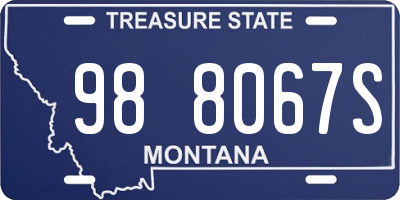 MT license plate 988067S