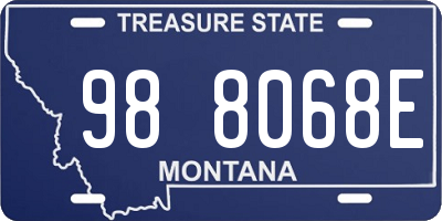 MT license plate 988068E