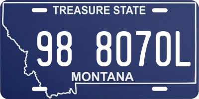 MT license plate 988070L