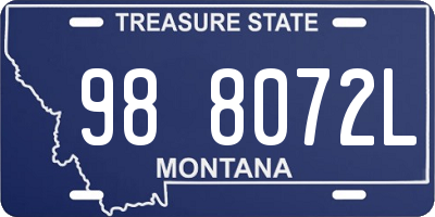 MT license plate 988072L