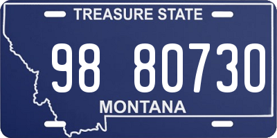 MT license plate 988073O