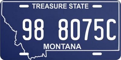 MT license plate 988075C