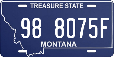 MT license plate 988075F